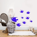 Pegatinas de pared peces 3D azul real efecto espejo para habitación infantil y guardería - Estilo A (JM023) / Estilo A Azul