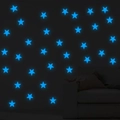 Adesivi murali stellari blu luminosi per la decorazione domestica in camera oscura - Blu