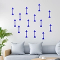 Pegatinas de pared de espejo 3D acrílico azul con forma de flecha para el salón - Azul