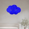 Espejo adhesivo de acrílico azul con forma de nube y estrellas para decorar paredes - Azul
