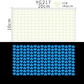 Luminous blue heart wall stickers, set of 180 glow-in-the-dark decals for bedroom decor - 180Pcs 1cm Heart (YG217 Blue)