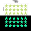 Glow in the dark star stickers 18 pieces per sheet for kids room wall decoration - Star (YG226)