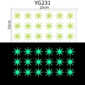 Adesivi murali a forma di stella ottagonale luminosa verde per la camera - Stella (YG231)