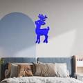 3D-Spiegel-Wandtattoo mit blauem Rentier-Design für moderne Schlafzimmer-Dekoration - Blau