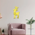 3D Acryl Spiegel Wandtattoo mit goldenem Hirsch Design für Wohnzimmer Wanddekoration - Gold