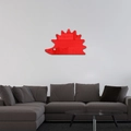 Adesivo murale 3D riccio rosso in acrilico per decorazioni creative e pareti moderne - Rosso