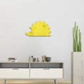 Adesivo da parete specchio acrilico riccio 3D giallo per arredo camera bambini - Oro