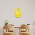 Pegatina de espejo acrílico de unicornio dorado para pared de salón y decoración - Dorado