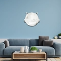 Sticker mural miroir chat en acrylique pour décoration de salle de bain et chambre - Argenté