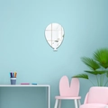 Pegatina de pared 3D de espejo con forma de globo para decoración de cuarto infantil - Plateado