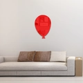 Pegatina de pared 3D de espejo acrílico con forma de globo rojo para decoración - Rojo
