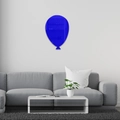 Pegatinas de espejo acrílico de globo azul 3D para decoración creativa de dormitorios - Azul