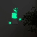 Glow in the dark mouse wall stickers with ON and OFF switch indicators for creative home decor - Green