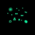 Adesivi murali luminosi con stelle e luna con brillante luce verde fluorescente al buio - Verde