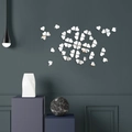 Set di adesivi murali a specchio a forma di cuore argento per decorazioni casa - Modello a Cuore Piccolo / Argento