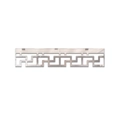 Detail view of Greek key pattern mirror wall stickers made of reflective acrylic material - Meander Pattern (JM3175) / 10x25cm / Silver