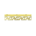 Detail showing golden mirror acrylic wall trim with classic Greek Key geometric patterns - Meander Pattern (JM3175) / 10x25cm / Gold