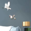 Pegatinas de pared de espejo acrílico con diseño de águila y pollo, decoración plateada - Plateado