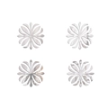Detalle de pegatinas de pared de espejo acrílico plateado con patrón de mandala floral - Plateado