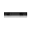 Set de 5 tiras de espejo acrílico negro para decoración de paredes con acabado liso - Ancho 1*Largo 100 / Negro