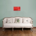 Retro filmstrip muurspiegelsticker met rode bessenprint voor decoratie van de kamer - Rood