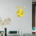 Goldene Acryl-Spiegel-Wandaufkleber mit kreativen Schmetterlings- und Kreismustern - Gold