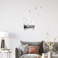 Adesivi murali a specchio farfalla 3D per decorazione moderna del soggiorno casa - Argento