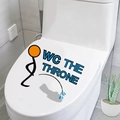 Sticker créatif et étanche pour couvercle de WC avec design drôle WC THE THRONE - Style M-3-3