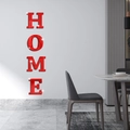 Modern 3D red mirror HOME wall stickers for minimalist living room decoration - Red