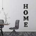 Set di adesivi murali HOME in acrilico a specchio nero moderno per ingresso e soggiorno - Nero