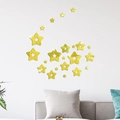 Gouden spiegelster muurstickers in diverse maten voor moderne minimalistische woonkamer - Goud