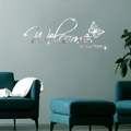 Vinilo decorativo espejo acrílico 3D con texto Welcome to our home y mariposas - Plateado