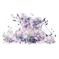 Pegatinas florales de PVC para nevera con cristales púrpuras y peonías en acuarela - Estilo de Flor Púrpura (HP-HD-1003)