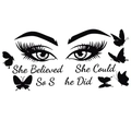 Creative eye wall decal with flying butterflies and motivational quote for home decor - Eye Style (HP-YJ-002)