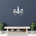 Pegatinas de pared de unicornio espejo acrílico para decorar pared azul oscuro - Plateado