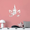 Pegatinas de espejo de unicornio para niñas, juego de calcomanías 3D de acrílico - Pegatina Pared 3D Unicornio / Plateado