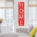 Adesivi murali HOME 3D a specchio rossi e argento per decorazioni moderne del soggiorno - Rosso