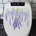 Adesivi floreali di lavanda viola per la decorazione creativa del coperchio del water bagno - Stile Floreale alla Lavanda (PH-QT-1023)