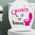 Pegatina impermeable Queen Of The Throne con corona para decorar la tapa del inodoro - SP-S0214