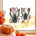 Halloween Fensteraufkleber Set mit Geistern und Do Not Enter blutigem Text für Deko - Geister-Blutflecken-Warnmuster (PH-QT65)