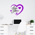 Kreativer lila Herz Wandaufkleber mit I love you Text für Heim Innendekoration - Lila Stil (PH-AX-1008)