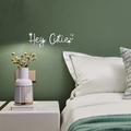 Adesivo murale a specchio in acrilico con scritta Hey Cutie per decorazioni interni - Argento