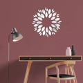 Adesivi murali specchio acrilico girasole moderno per soggiorno e pareti decorative - Argento