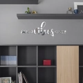 Adesivo murale specchio 3D in acrilico con scritta Good Vibes Only per casa - Argento