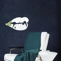 Kreativer Vampir-Lippen Acryl-Wandtattoo Spiegel für moderne Schlafzimmerdekoration - Silber