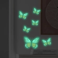 Adesivi murali a farfalla verde luminosa per decorazione camera da letto brillanti al buio - HP-YG037 Luce Verde