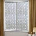 Close-up of 3D geometric triangle window privacy film with frosted finish and soft light - 45cm*1m (1 Roll) / Triangular Prism