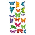 Set mit 18 bunten 3D-Schmetterling-Wandaufklebern für kreative Heimdekoration - Mehrfarbiger Schmetterlingsstil (PH-HD006)