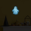 Adesivo murale fantasma blu luminoso per Halloween con zucche e teschi di decorazione - Blu
