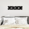 Adesivi murali a specchio geometrici cavi in acrilico nero per la decorazione del soggiorno - Nero